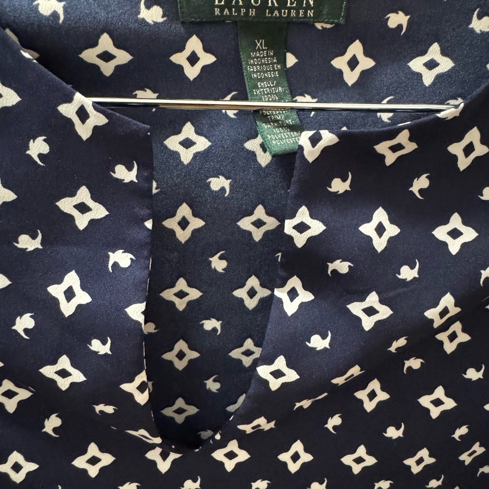Ralph Lauren Split Neck Blouse - Picture 2 of 4